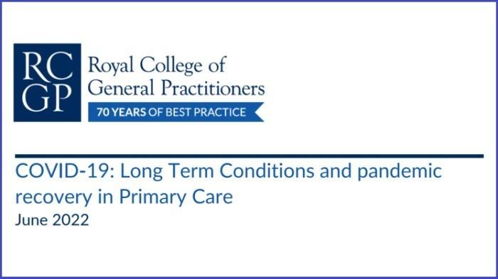 Long term conditions recovery guidance