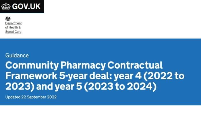 Community Pharmacy Contractual Framework five-year deal